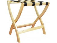 YYZC Wood Hotel Luggage Rack,Deluxe Straight Leg Luggage Rack Wood Color Finish Folding Luggage Rack for Guest Room for Guest Room for Home Bedroom Hote Wood Color - B8UIC8DJD