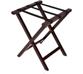 YYZC Wooden Folding Luggage Rack,Casual Home Wine Red Suitcase Luggage Rack Luggage Holder Strong Bearing Capacity for Hotel Bedroom Guest Room,Black Straps Red Wine - BOZPRC1S9