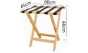YYZC Wooden Folding Suitcase Luggage Stand,Suitcase Stand Vintage Luggage Rack for Guest Room Hard Bamboo Wood Luggage Foldable Luggage Rack for Hotel Home Red Wine - BN4J4MITR