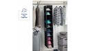 10-Shelf Hat Organizer For Baseball Caps Side Pockets For Accessories Hanging Shelf Hat Rack for Hat Storage Etc. Easy Assembly Hanging Cap Organizer No-Tools Required Keeps Hats Caps Protected - BWIWA2FQX