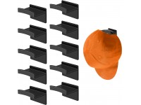 12 Pack-Hat Rack For Wall Adhensive Hat Hooks for Drywall Strong and No Drilling Stick Hat Organizer for Baseball Caps Black - BL3WSYRK5