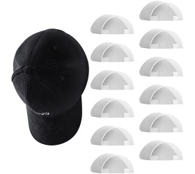 15 Pcs Hat Rack for Wall Hat Storage Organizer Cap Racks for Baseball Caps Keep Hat Shape Baseball Hat Holder for Wall Traceless Wall Mount Hat Rack with Acrylic Double Sided Adhesive for Door Office - BNIKN9RG2