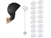 16 Pack Upgraded Hat Display Wall Mount Invisible Adhesive Hat Hooks for Wall Hat Rack for Baseball Caps No Drilling Multi Purpose Hat Wall Hanger for Necklace - BXCDCSRDR