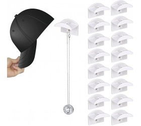 16 Pack Upgraded Hat Display Wall Mount Invisible Adhesive Hat Hooks for Wall Hat Rack for Baseball Caps No Drilling Multi Purpose Hat Wall Hanger for Necklace - BXCDCSRDR
