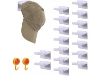 16Pcs Hat Racks for Baseball Caps Adhesive Hat Hooks No Drilling Hat Hangers Minimalist Sticky Wall Hat Organizer Baseball Cap Organizer for Wall Door Closet Bedroom - BXSNAUN79
