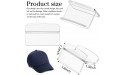 18 Pieces Hat Rack for Wall Hat Holder Hat Hooks Acrylic Hat Display Rack Adhesive Hat Hanger Minimalist Hard Strong Hat Shelf Organizer for Baseball Hats for Door Closet Office Bedroom Clear - BSMV9A03D