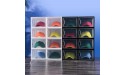 6 Pack Hat Storage Box Starogegc Black Clear Plastic Hat Organizer Boxes for Baseball Caps Drop Front Hat Boxes Hat Holder Caps CaseLarge-Black&Clear - BX76772HG