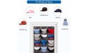 Apobabo Hat Organizer 24 Pockets Baseball Caps Rack for Wall or Door Ball Cap Storage Display Holder with 4 Door & Wall Hooks Dark Gray - BLQL6FZXA