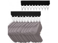 CHIVOLONA Hat Organizer Holder Cap Holder with 10 Holder Clips for Room Closet Hat Organizer to Hang Baseball Hats Ball Caps Winter Beanie & Accessories Fits All Size Hangers 2 Pack - BZW4JGDWX