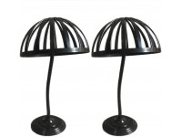 Chris.W Plastic Hat Stand Rack for Adult's Cap Free Standing Tabletop Hat Display Holders Set of 2 Black 11.8" H - BTZ56WKT3