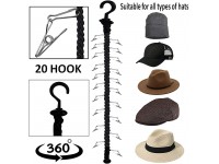Closet Hanging Cap Keeper Closet Cap Racks Hats Holders Closet Hook Storage Organizer Hat Display Rack 20 Baseball Cap Holder Fit Most Hats No Hats Included - B0OZD2JAA