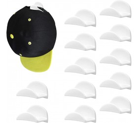 Dserc Hat Racks for Baseball Caps Adhesive Hat Rack for Wall No Drilling Hat Hooks Strong Hold Hat Organizer Hat Hangers White 12 Pack - BCKNC3IFU
