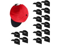 FUNUPUP Adhesive Hat Hooks for Wall 16 Pack Hat Racks No Drilling Hat Hanger Organizer for Baseball Caps Black - BL2W8L54A