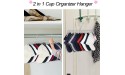 Hat Organizer Hanger（2 Pack）Hat Storage for Closet，10 Stainless Steel Clips to Hang Baseball Hats,Ball Caps,Winter Beanie & Gloves Hat Rack for Closet Door Bedroom Keep Your Hats Cleaner - BGWD4TH2U