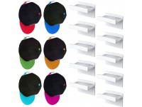 Hat Rack for Wall 10 Pack Adhesive Hat Organizer for Baseball Caps PUKOKAL Hat Hanger No Drilling Sticky Hat Hooks Wall Mount Minimalist Design - BI9CKY3H0