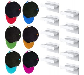 Hat Rack for Wall 10 Pack Adhesive Hat Organizer for Baseball Caps PUKOKAL Hat Hanger No Drilling Sticky Hat Hooks Wall Mount Minimalist Design - BI9CKY3H0