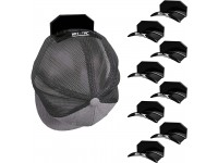 HAT-TAC Wall Hat Rack Organizer 9-Pack Made in USA Patented Baseball Cap Multi-Purpose Curved Shelf Hanger Adhesive No Drilling - BIMRAYOGB