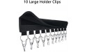 HINSOCHA Hat Racks for Baseball Caps Hat Organizer Hanger for Closet Cap Holder with 10 Large Clips Black - BU58SIVTF