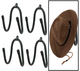 Kesywale 4 Pack Cowboy Hat Rack Adjustable Baseball Cap Holder Organizer Hats Wall Mount Hanger Storage 4 - BH5APUZYS