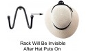 LEVOSHUA 4 Pack Cowboy Hat Rack Wall Mount Cowboy Hat Holder Hat Hanger Hat Storage Organizer - B37Z1X7QF