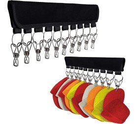 LokiEssentials Hat Organizer Holder for Hanger 2 Pack Hat Storage for Room & Closet 10 Large Holder Clips to Hang Baseball Hats Ball Caps Winter Beanie & Accessories Fits All Size Hangers - BJHHRWEWW