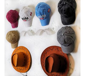 LUOLAO Hat Rack for Wall Hat Storage Organizer for Baseball Caps Keep Hat Shape Traceless Installation Hat Hanger 10 Pack - BVOFJ98DU