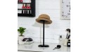 MyGift Black Metal Dome-Shaped Hat Rack Stand with Adjustable Height Wig Display Holder Set of 2 - BONA1JUT8