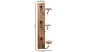 MyGift Rustic Burnt Wood Hat Rack for Wall with Metal Wire and Wood Hooks Vertical Mount Coat Hat and Clothes Hanger Set of 2 - B4AXG1JJE