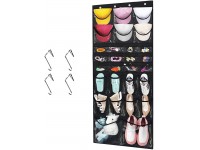 Over The Door Shoe Orgnaizer Hanging Hat Rack Cap Storage Holders Jewelry Organizers with Multifunctional 28 Pockets for Storing Gloves Socks Jewelry Shoes Clothes Towel Blanket Scarf Black - BTN2PF1SI