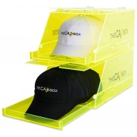 The CapBox Stackable Storage for Baseball Caps Fitted Hats Snapbacks & Trucker Caps Neon Yellow - BHRP4KQMD