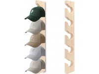 Wood Cap Display Wall Rack Baseball Cap Display Wall Mounted Hat Rack Vertical Wall Hat Racks for Baseball Caps 2 Pack - BYMTUABXG