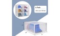 ZITURI Hat Organizer Box 6 Pack Hat Organizer for Baseball Caps Transparent Baseball Hat Storage Organizer with Click-Lock Door and Odor Vents Easy Assembly Hat Box for Men Women Storage - B5HIHL0E3