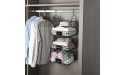 3 Tier Foldable Closet Hanging Organizer with Name Plate Clothes Hanging Shelves with 5 S Hooks Wall Mount&Cabinet Wire Storage Basket Bins for Clothing Sweaters Shoes Handbags Clutches Accessories - B2IA2SNRM