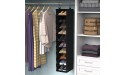 ClosetMaid 10-Shelf Fabric Hanging Closet Organizer for Shoes Hats Handbags Clothes with Charcoal Black Finish - BZ8V338VS