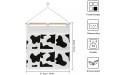 Dongingp Animal Print Black And White Milk Cow Skin Printed Design Wall Storage Bag Over The Door Storage Pockets Cotton Linen Hanging Storage Bags for Wall Bedroom Bathroom 6 pockets - BU42EEXS1