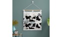 Dongingp Animal Print Black And White Milk Cow Skin Printed Design Wall Storage Bag Over The Door Storage Pockets Cotton Linen Hanging Storage Bags for Wall Bedroom Bathroom 6 pockets - BU42EEXS1