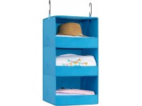 DonYeco 3-Shelf Closet Storage Organizer Collapsible Hanging Closet Organizers and Storage for RV Wardrobe Camp Hanging Organizer for Shoes Toys Baby Clothes - BTVITNYZP