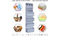 DonYeco Over The Door Hanging Wall Organizer Wall Mount Hanging Storage Organization 3 Hook Loops Closures and 7 Pockets Storage for Pantry Kitchen Bathroom Nursery Dorm Oxford Cloth Fabric Gray - B5WY0HM2Q