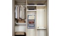FYY 3-Shelf Hanging Closet Organizer Collapsible Heavy Duty Closet Organizers and Storage Shelves Waterproof Washable Fabric Shelves 23.6 H x 12.2 W x 12.2 D Grey - BP3EKUUBR
