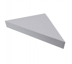 Home Basics Floating Triangular Corner Shelf White | Great for Any Room | Convenient for Kids Rooms | Use in Any Corner | Neutral Colors - BFKD30GT7