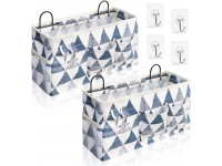 KANRICHU 2 pcs Wall Hanging Storage Bag Upgrade Version Fabric Wall Mounted Pocket Large & Multifunctional Over The Door Organizer Bin for Bedroom Office RV Camper Triangle - BQQYLKT6H