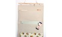 Linen Cotton Fabric Wall Door Cloth Hanging Storage Pockets Books Organizational Back to School Office Bedroom Kitchen Rectangle Home Organizer Gift 4 Pockets - B08IN0Y2V