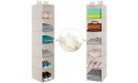 MaidMAX 6 Tiers Cloth Hanging Shelf for Closet Organizer with 2 Widen Straps Foldable Beige 51.5 Inches High - BZTCCSLO6