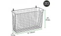mDesign Wall Mount Metal Farmhouse Wall Decor Storage Organizer Basket Bin with Handles for Hanging in Entryway Mudroom Bedroom Laundry Room Wall Mount Hooks Included 16 Long 2 Pack Graphite - BZ28GSTUD