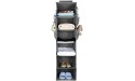Megier Hanging Closet Organizer 6-Shelf Clothes Hanging Storage Collapsible Storage Shelves with 4 Widen Pockets for Clothes and Shoes Accessories Grey - BNA89HWXX