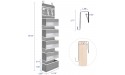 NesTidy Over The Door Organizer Storage 6 Layers Wall Mount Hanging Organizer with 5 Large Pocket Organizers and 3 Small Pockets for Baby Essentials Toys Cosmetics and Sundries Grey 1 Pack - BUC8HCO3O