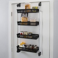 Organize It All Over The Door 4-Basket Hanging Storage Unit With Hooks - B7J251KCB