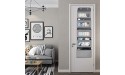 Over The Door Hanging Organizer Storage with 5 Large Pockets,Wall Mount Storage with Clear Windows and 2 Metal Hooks for Pantry Nursery Bathroom Closet DormGrey - BRAR4VDJK