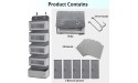 Over The Door Hanging Organizer Storage with 5 Large Pockets,Wall Mount Storage with Clear Windows and 2 Metal Hooks for Pantry Nursery Bathroom Closet DormGrey - BRAR4VDJK