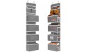 PARAKE 5-Shelf Over Door Hanging Organizer 2 Pack Door Storage Organizer for Bedroom 4 Large Pockets Wall Mount Storage with 2 Small Pocket and 4 Side Pocket for Storage Cosmetics Sundries Grey - BE2LCVSNJ